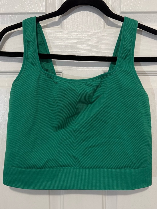 all in motion Other - 🌟5/$15🌟 All in Motion Green Ribbed Scoop-Neck Longline Crop Sports Bra